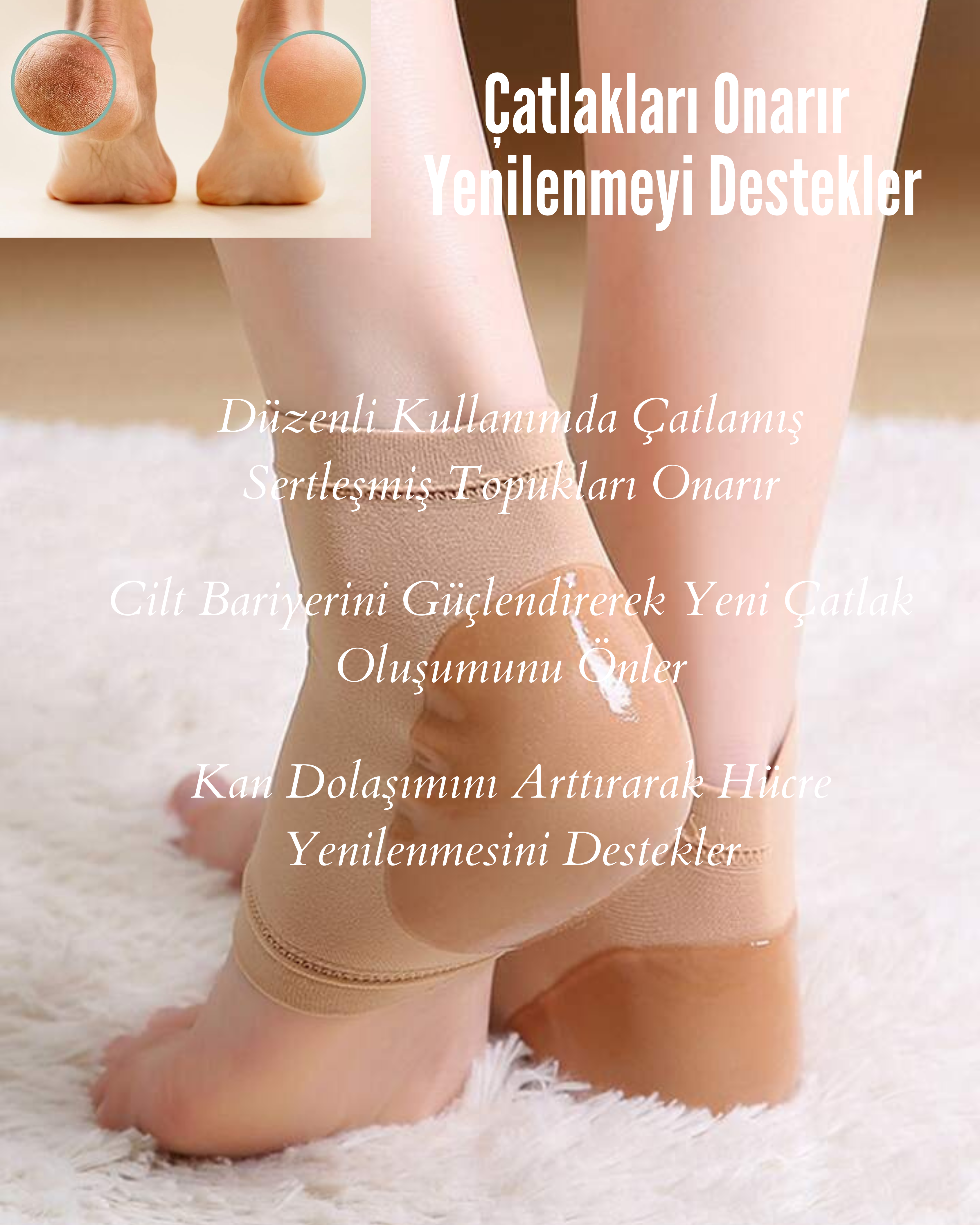 Doğalzen Topuk Nemlendirici Çorap